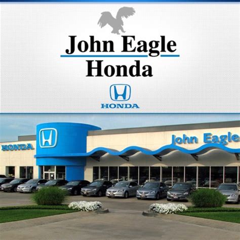 John eagle honda dallas - Service: (214) 329-9243. Parts: (214) 531-3041. Contact Dealership. 4.8. 2,677 Reviews. Write a Review. Visit Dealership Website. John Eagle Honda in Dallas, Texas has the Honda you have been searching for at a price you can afford. When it comes down to reliability, you can’t go wrong with a brand new Honda. 
